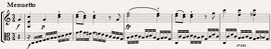 Hoffmeister: Duo Op.19-4 in C major for Violin & Viola III. Menuetto Music thumbnail